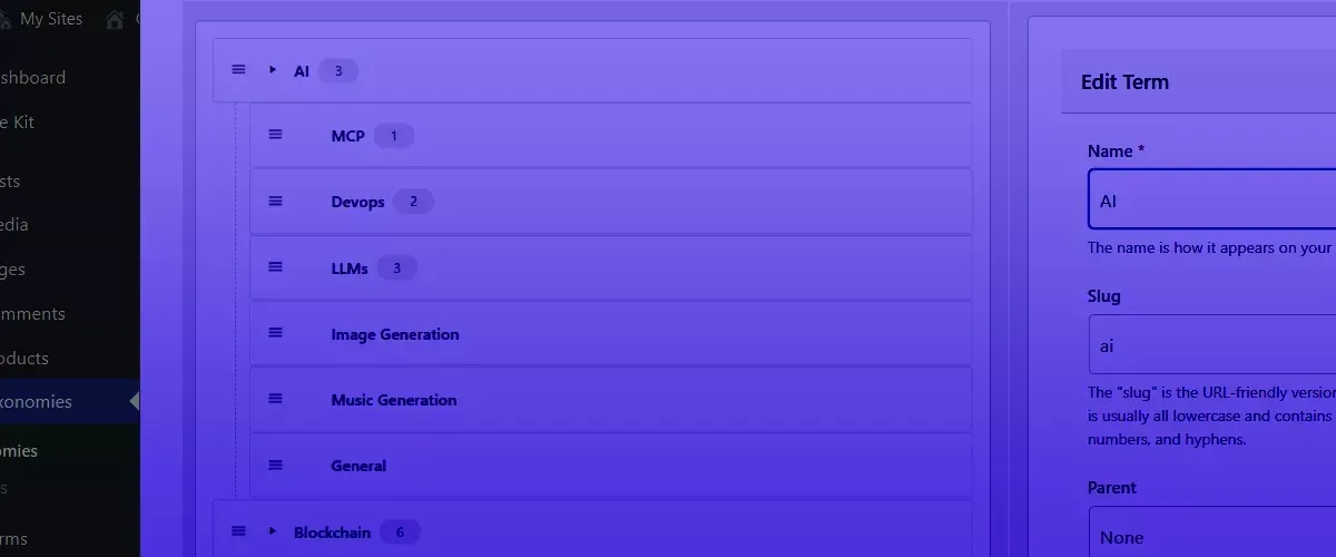 Re-imagining Taxonomy Management in WordPress