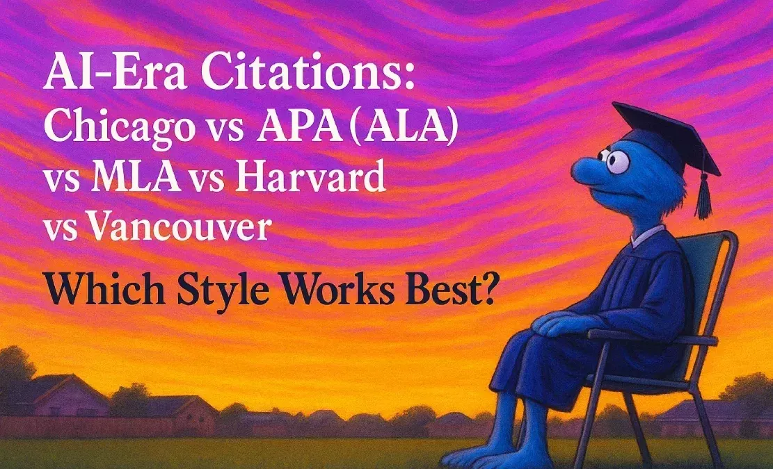 Footnotes & AI Generated Content: Chicago Style vs APA (ALA) vs MLA vs Harvard Style vs Vancouver Style