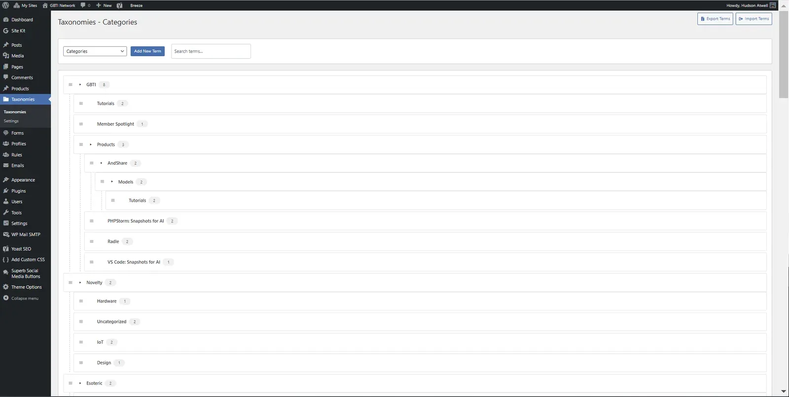 Advanced Taxonomy Manager screenshot 1