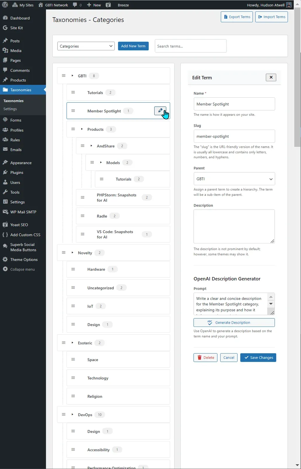 Advanced Taxonomy Manager screenshot 3