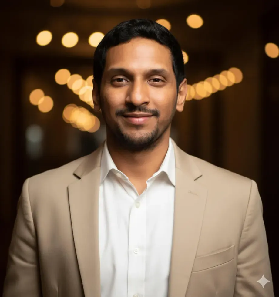 Nano Banana Headshot: Cream Blazer with Warm Bokeh: example result generated with Nano Banana