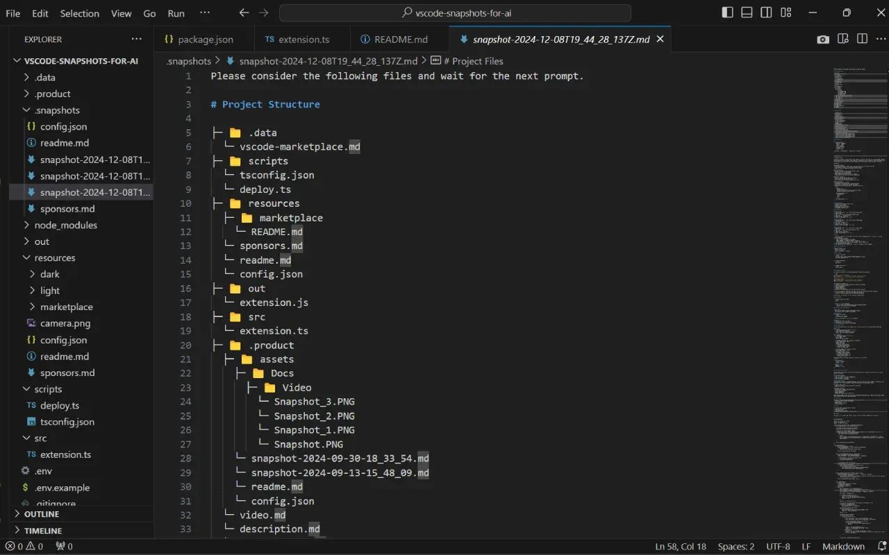 Snapshots for AI screenshot 2